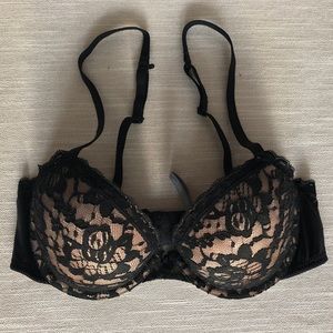 Aerie Black Lacey Lightly Lined Bra